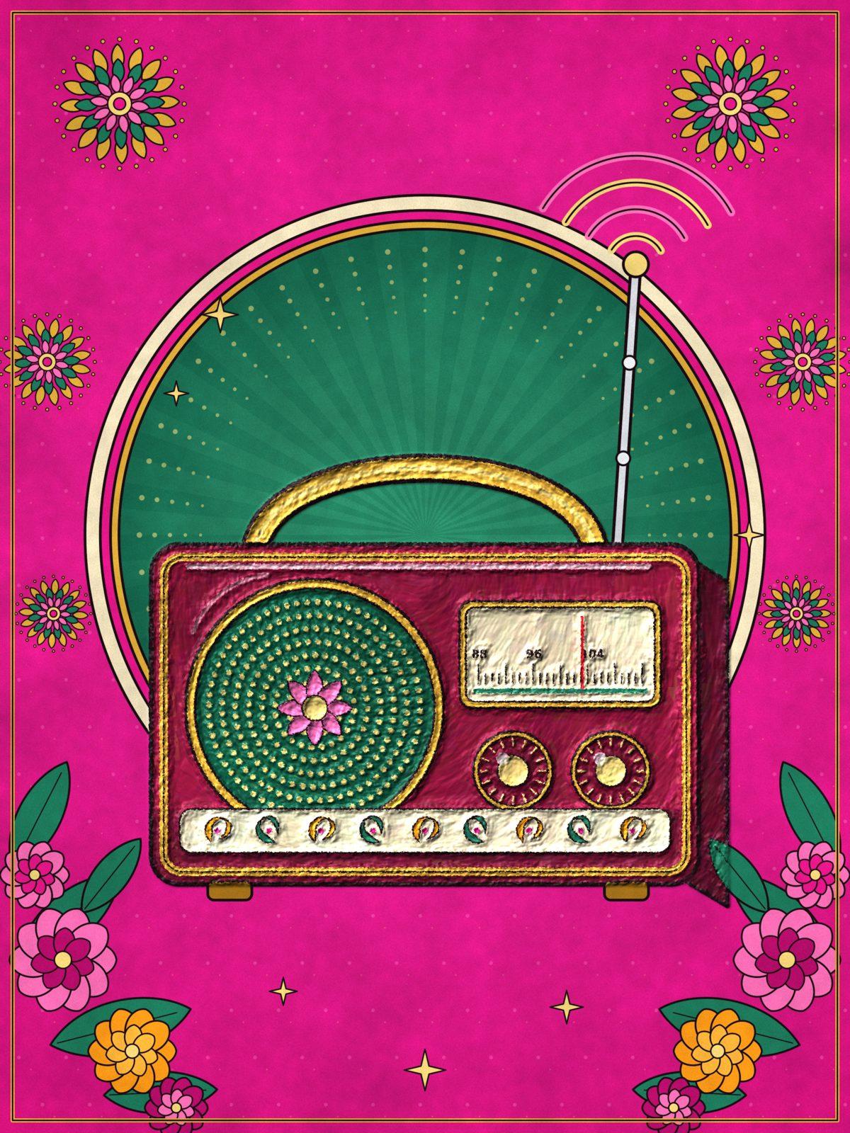 Vintage Transistor Radio Pop Art Wall Art, 12-block pop art wall art by ConvArt
